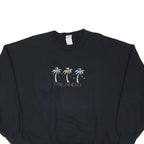 GILDAN Mens Black Orlando Crew Neck 2XL Cotton Blend Casual Sweatshirt