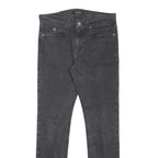 GUESS JEANS Mens Slim Black Denim Dark W34 L32 Zip Casual Stretch Denim