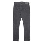GUESS JEANS Mens Slim Black Denim Dark W34 L32 Zip Casual Stretch Denim