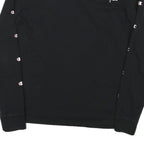 CHAMPION Mens Black Long Sleeve Crew Neck Logo Print T-Shirt S