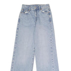 GARAGE DENIM Womens Jeans Blue Regular Wide-Leg Denim Light W24 L31 Classic Zip