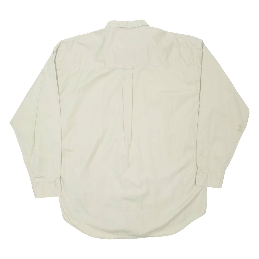 CHAPS RALPH LAUREN Mens Plain Shirt Beige Long Sleeve L