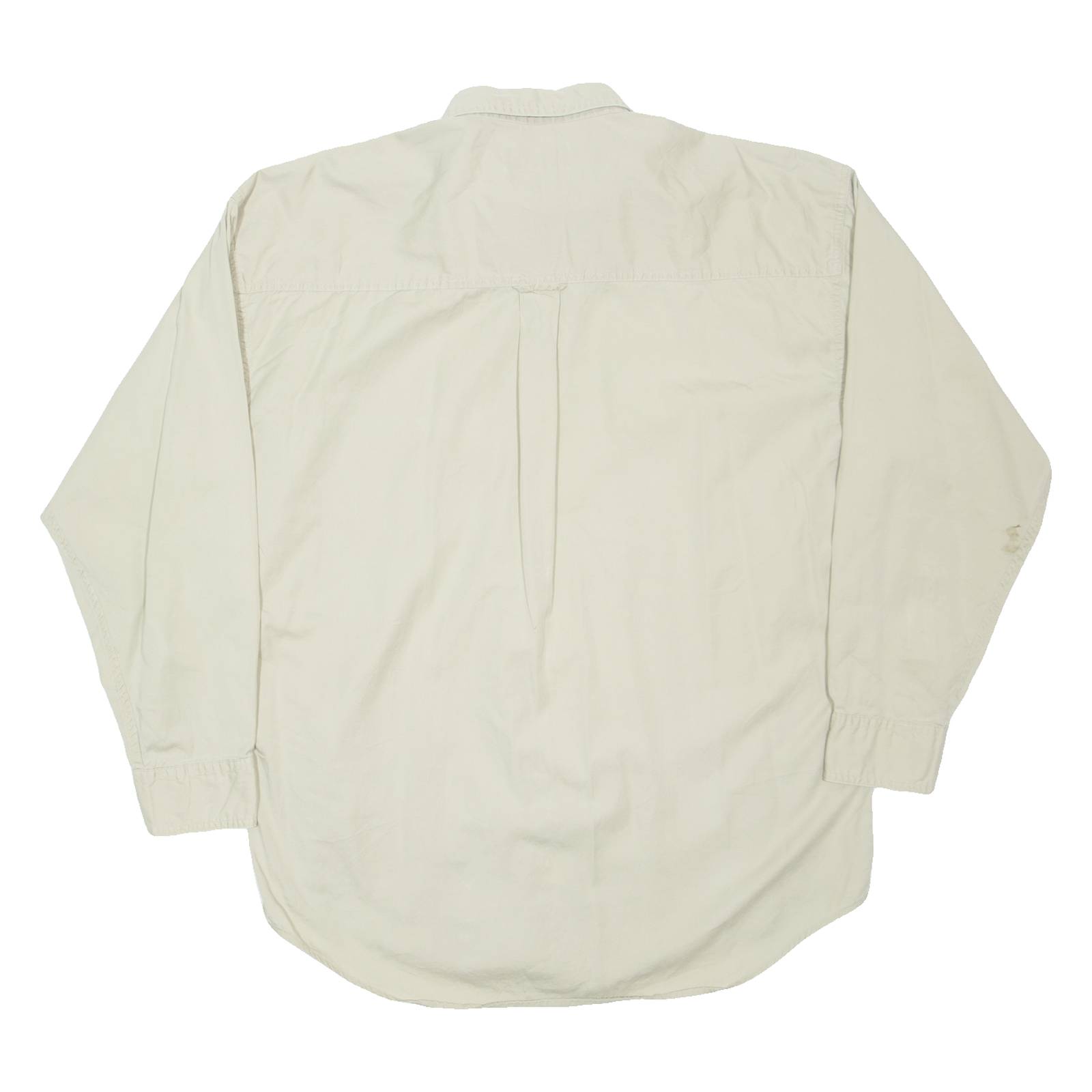 CHAPS RALPH LAUREN Mens Plain Shirt Beige Long Sleeve L