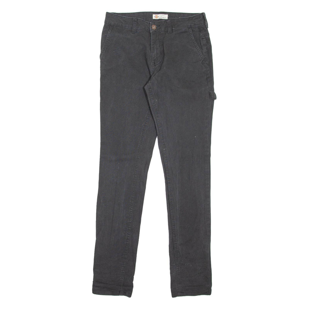 DICKIES Carpenter Workwear Womens Trousers Black Slim Skinny W28 L30