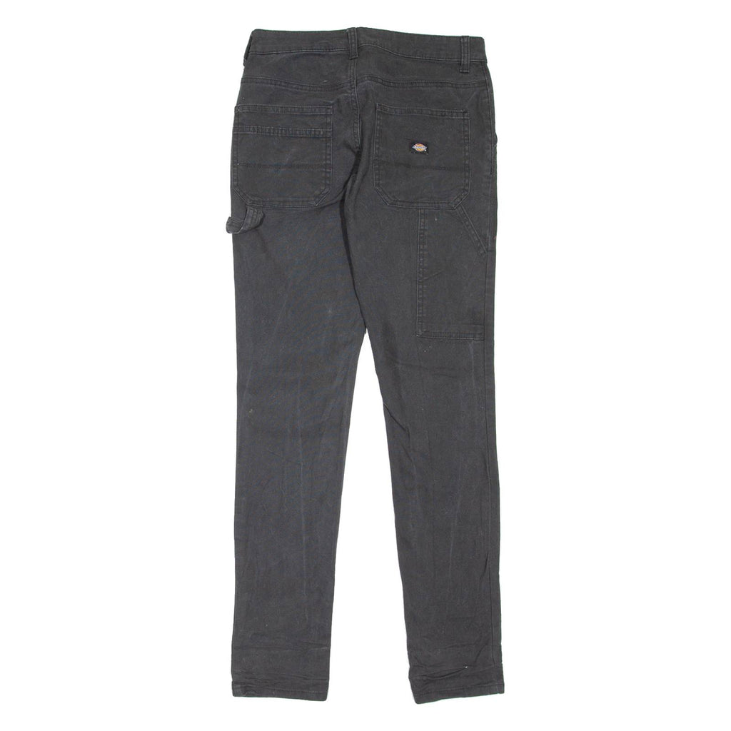 DICKIES Carpenter Workwear Womens Trousers Black Slim Skinny W28 L30