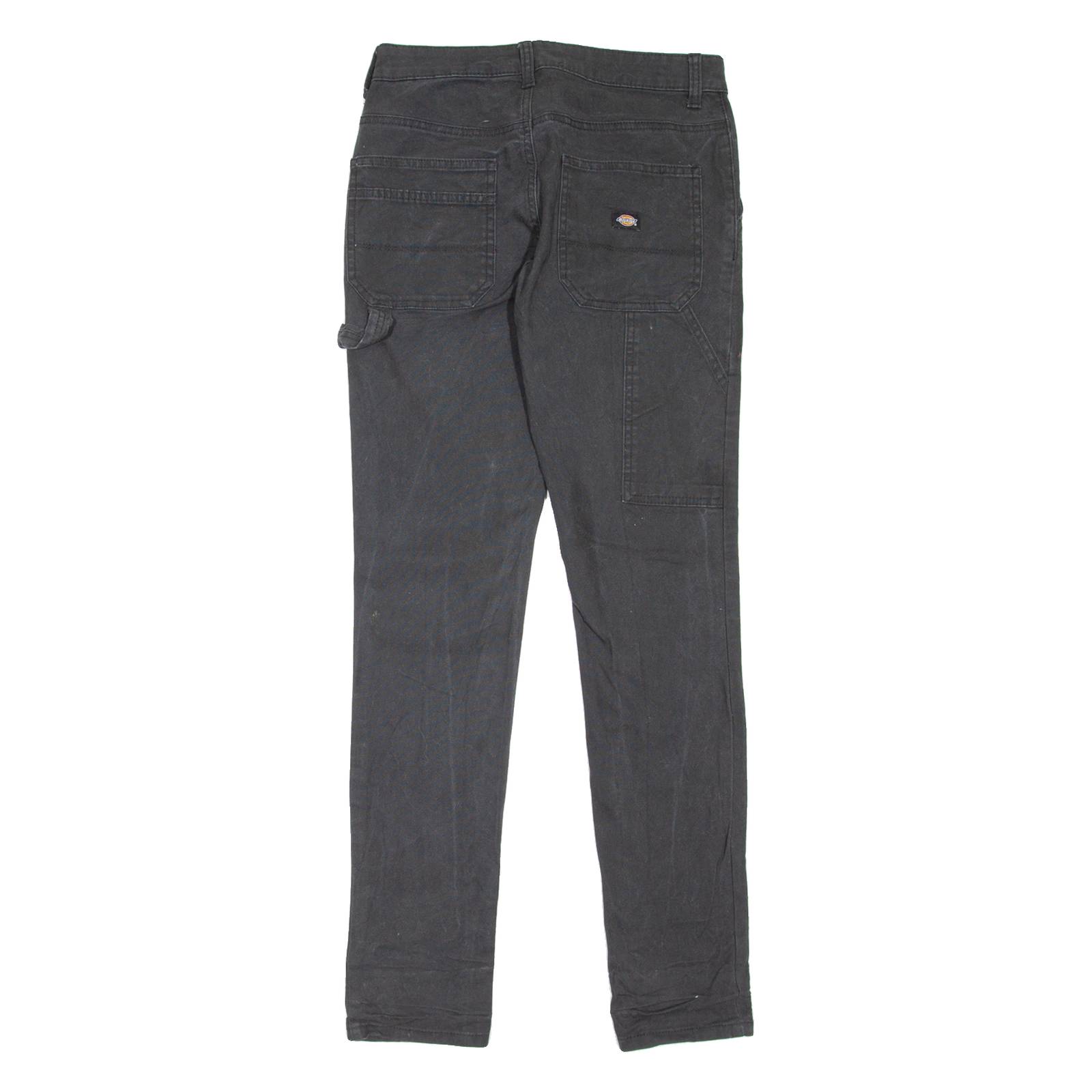 DICKIES Carpenter Workwear Womens Trousers Black Slim Skinny W28 L30