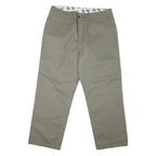 BEN DAVIS Mens Cotton Blend Beige Regular Fit Straight Leg Trousers W40 L30