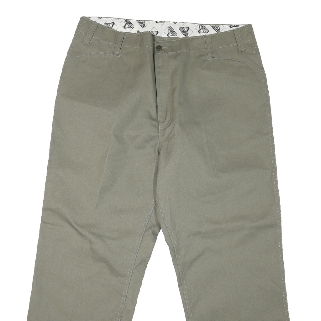 BEN DAVIS Mens Cotton Blend Beige Regular Fit Straight Leg Trousers W40 L30