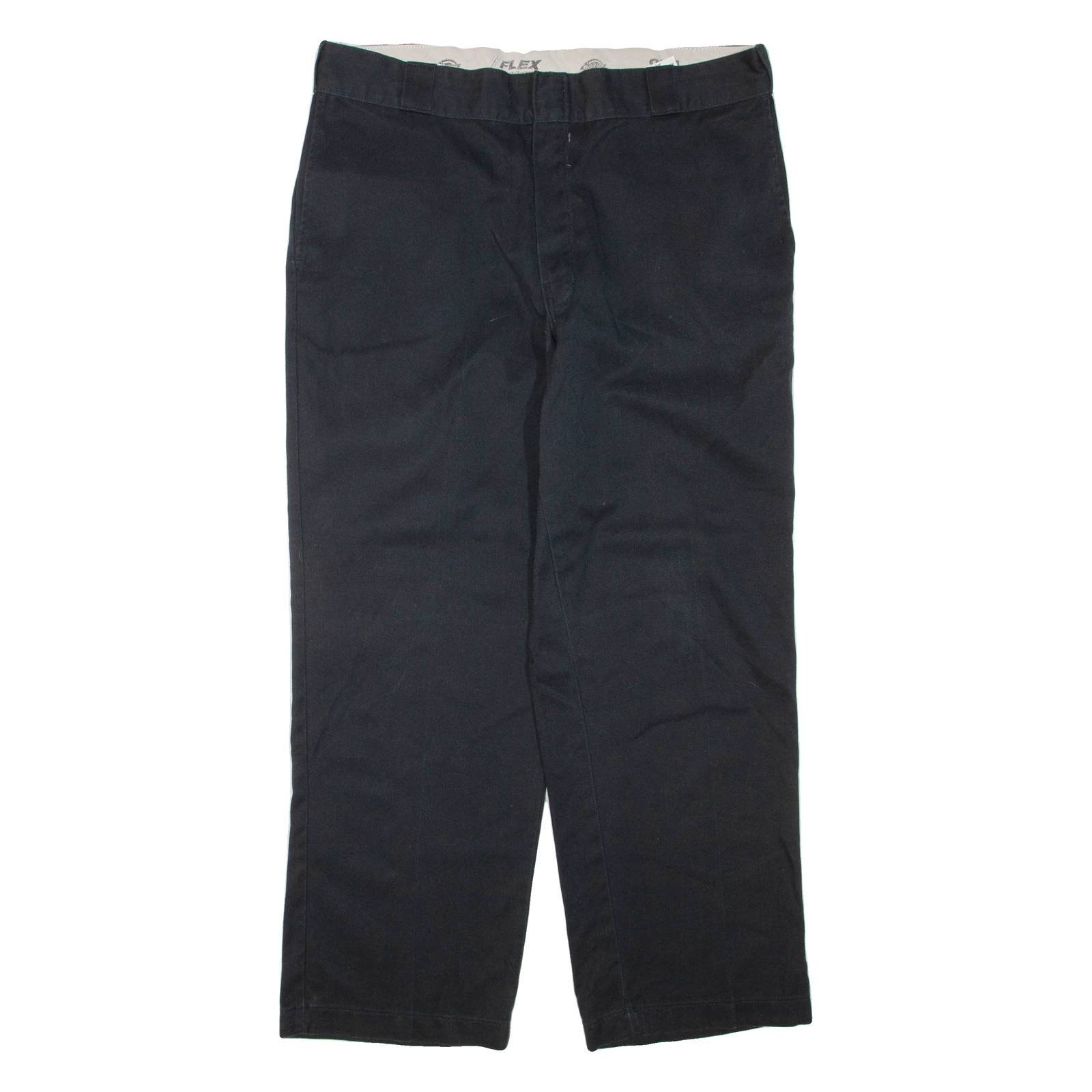 DICKIES Mens Trousers Black Regular Tapered W38 L30