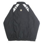 ADIDAS Mens Black Soccer Track Jacket S Polyester Striped Zip Sportswear