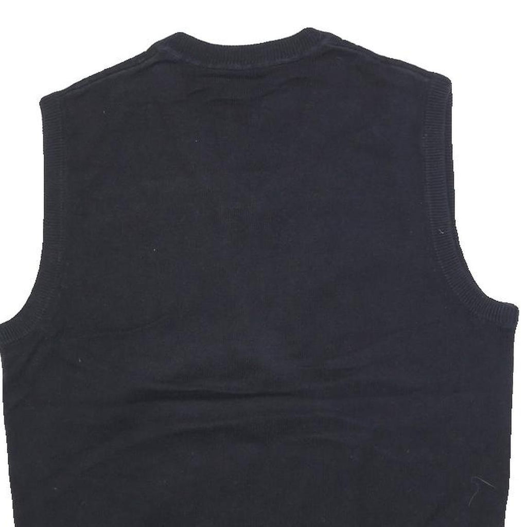 DOCKERS Mens Navy Blue Argyle Pattern V-Neck Basic Knit M Jumper Vest Acrylic