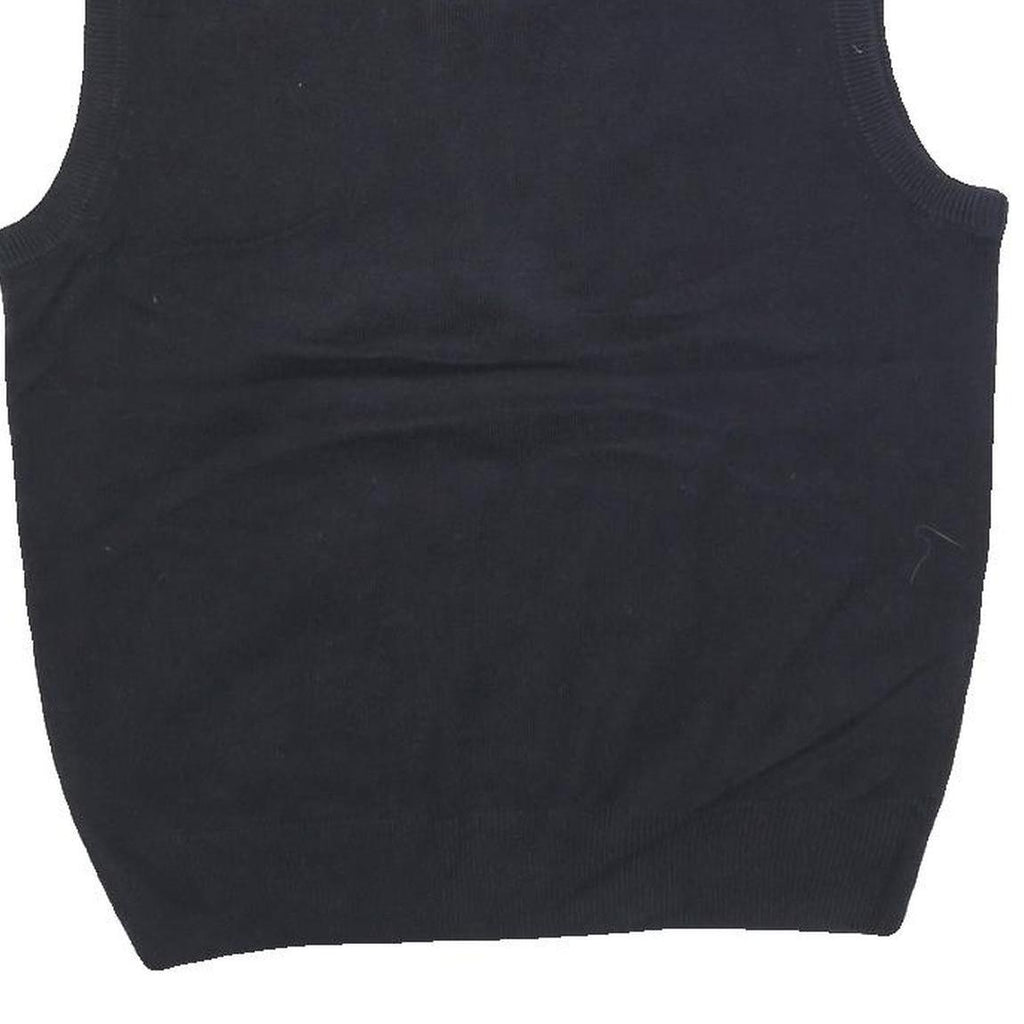 DOCKERS Mens Navy Blue Argyle Pattern V-Neck Basic Knit M Jumper Vest Acrylic