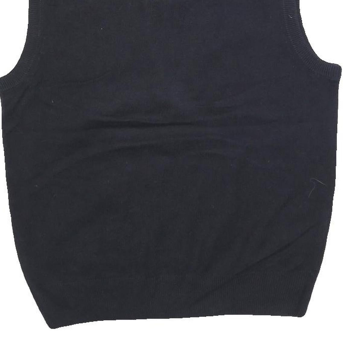 DOCKERS Mens Navy Blue Argyle Pattern V-Neck Basic Knit M Jumper Vest Acrylic