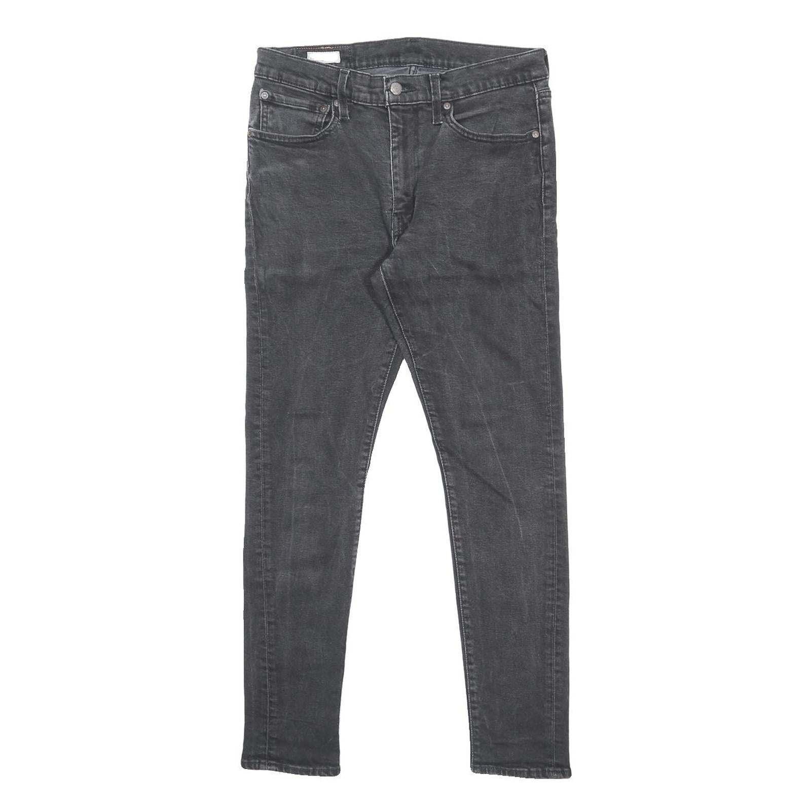 LEVI'S Big E Mens Jeans Black Slim Skinny Denim W31 L30 Vintage Style Zip