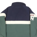 NAUTICA Mens Navy & Green White Stripe S Polyester Blend Zip Jacket Casual