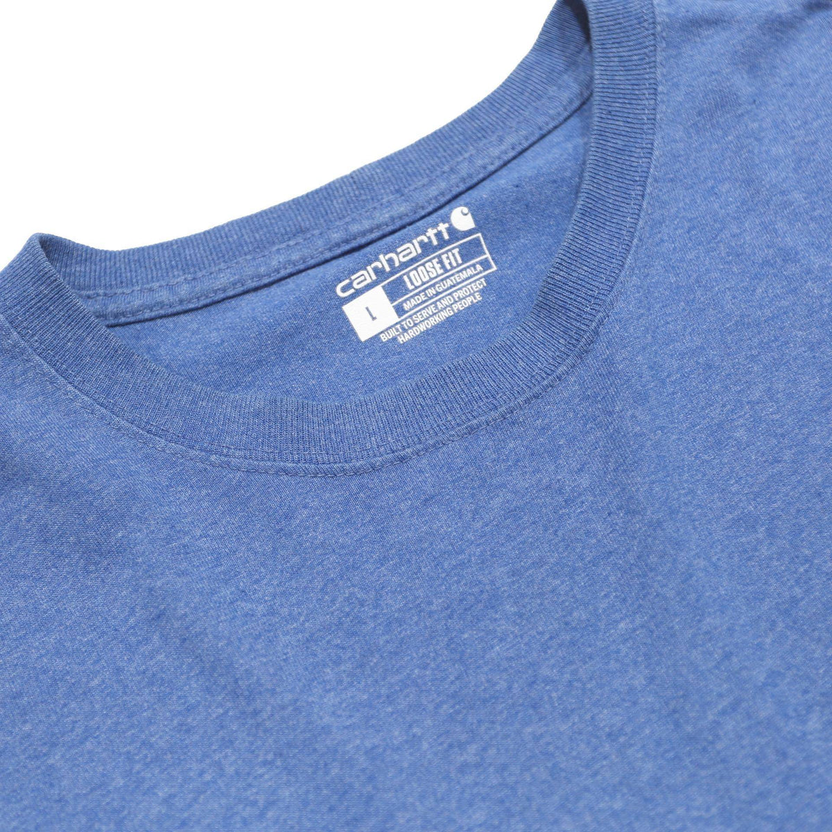 CARHARTT Mens Blue Graphic Long Sleeve Crew Neck T-Shirt L Cotton Blend