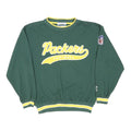 STARTER Mens Green & Yellow Packers Football Crew Neck L Cotton Blend Pullover