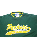 STARTER Mens Green & Yellow Packers Football Crew Neck L Cotton Blend Pullover
