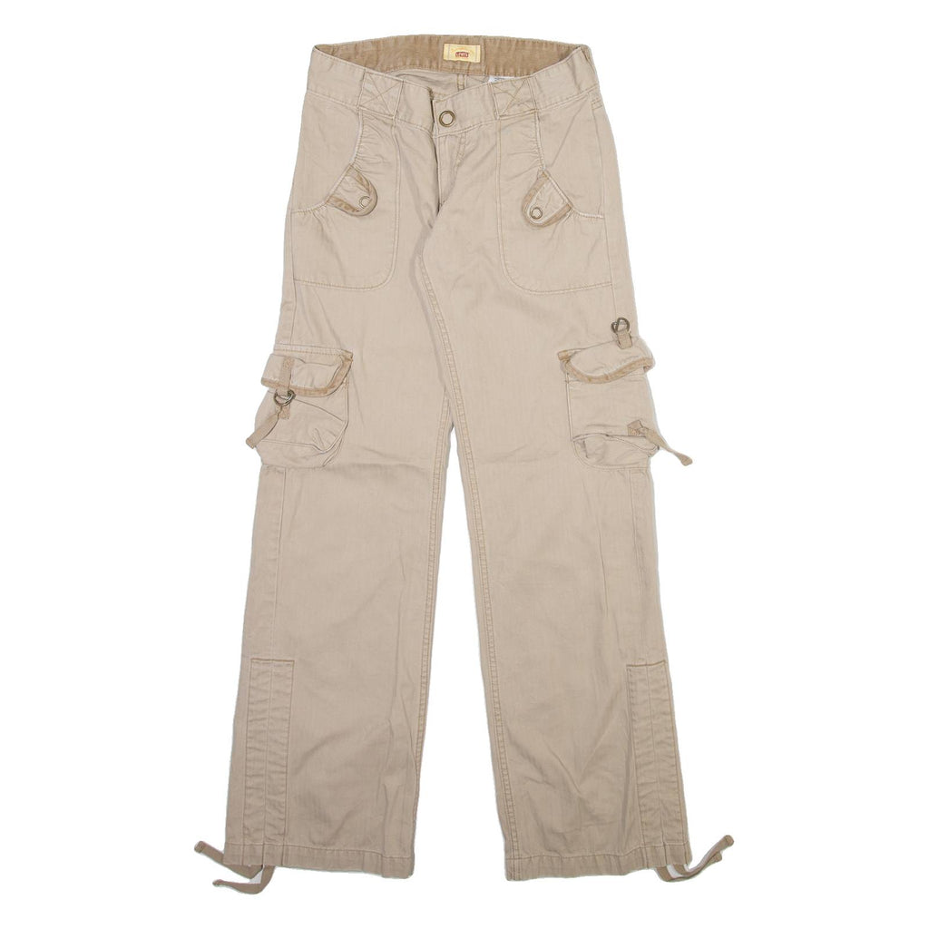 LEVI'S Cargo Womens Trousers Beige Regular Bootcut W28 L31