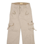 LEVI'S Cargo Womens Trousers Beige Regular Bootcut W28 L31