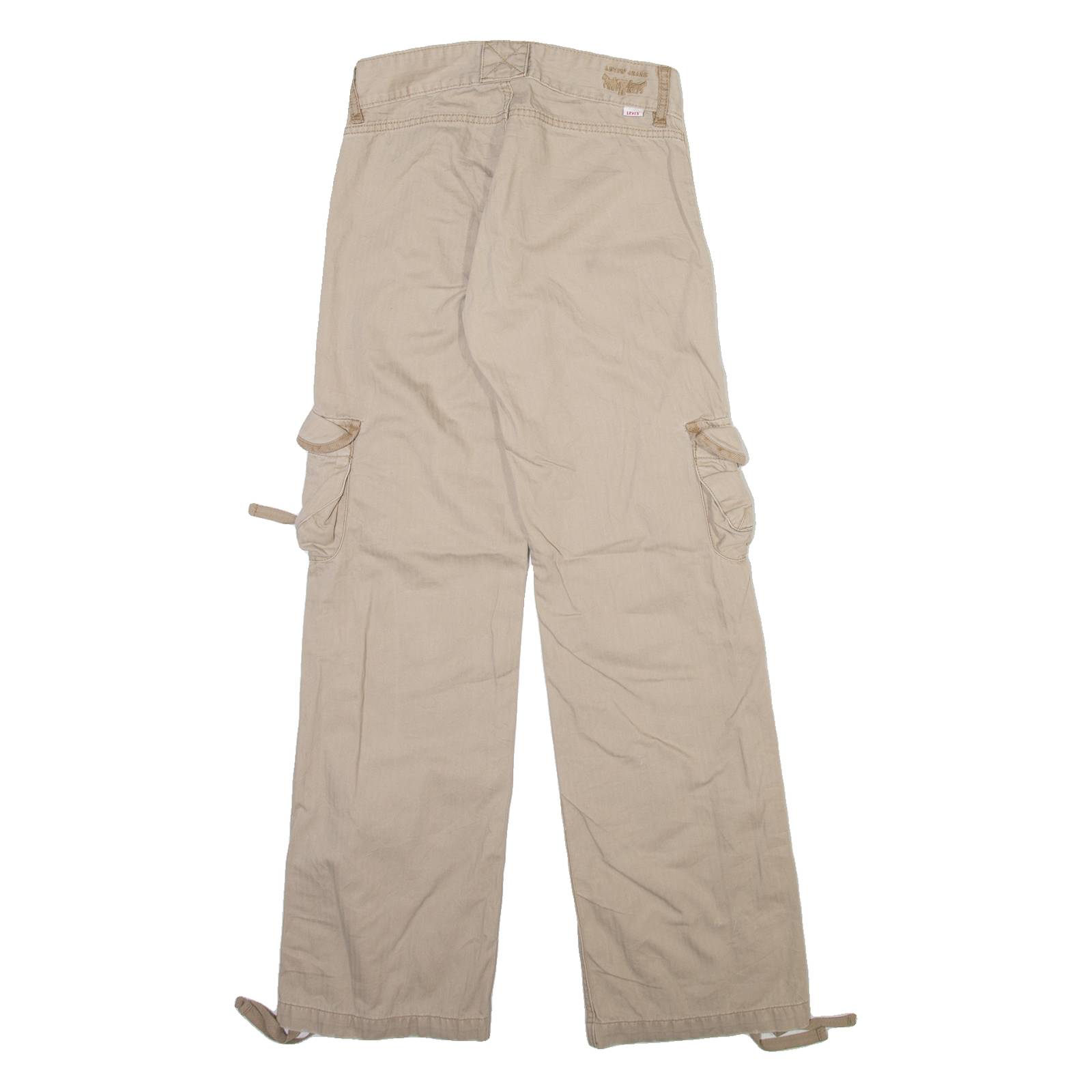 LEVI'S Cargo Womens Trousers Beige Regular Bootcut W28 L31