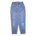 LEE Womens Blue Relaxed Straight Denim Medium W26 L29 Zip Jeans