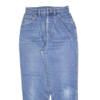 LEE Womens Blue Relaxed Straight Denim Medium W26 L29 Zip Jeans