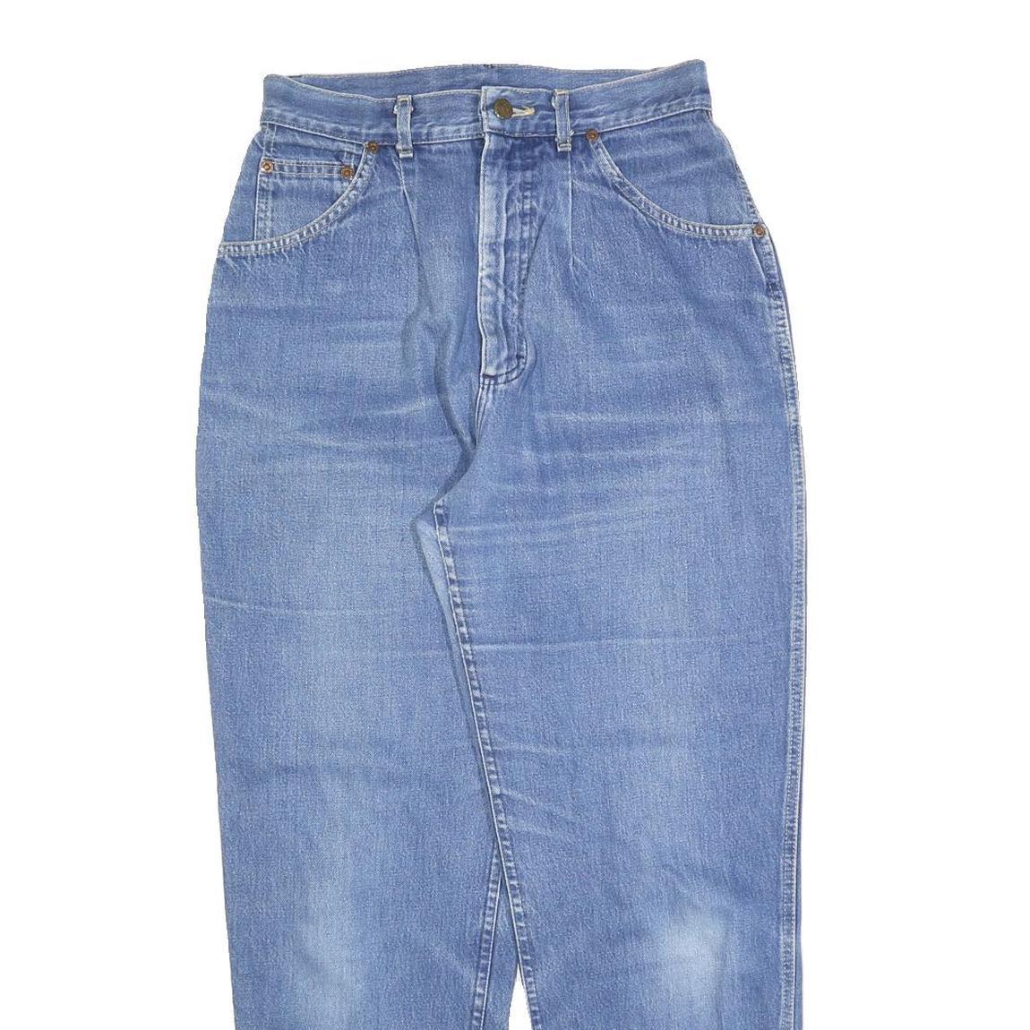 LEE Womens Blue Relaxed Straight Denim Medium W26 L29 Zip Jeans