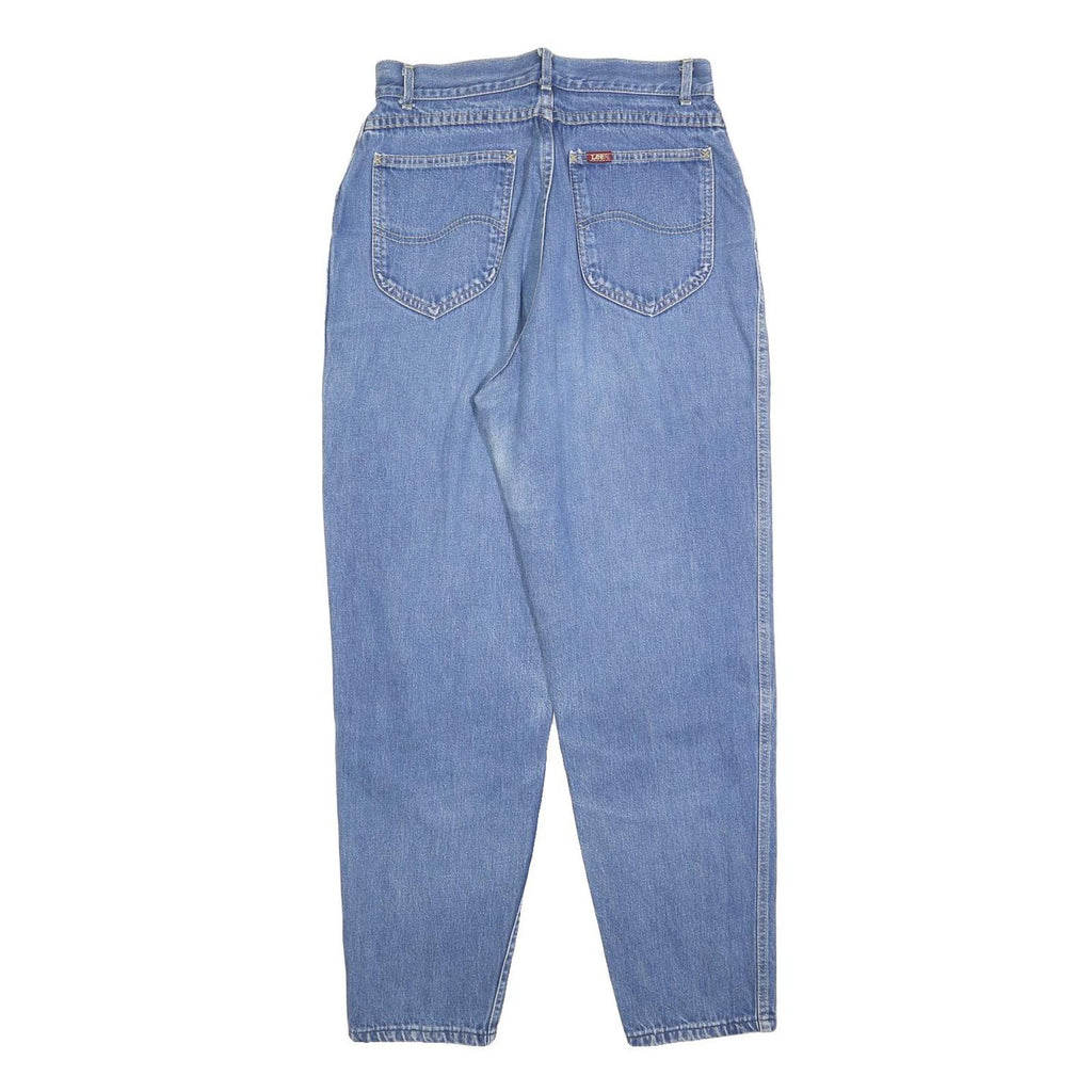 LEE Womens Blue Relaxed Straight Denim Medium W26 L29 Zip Jeans