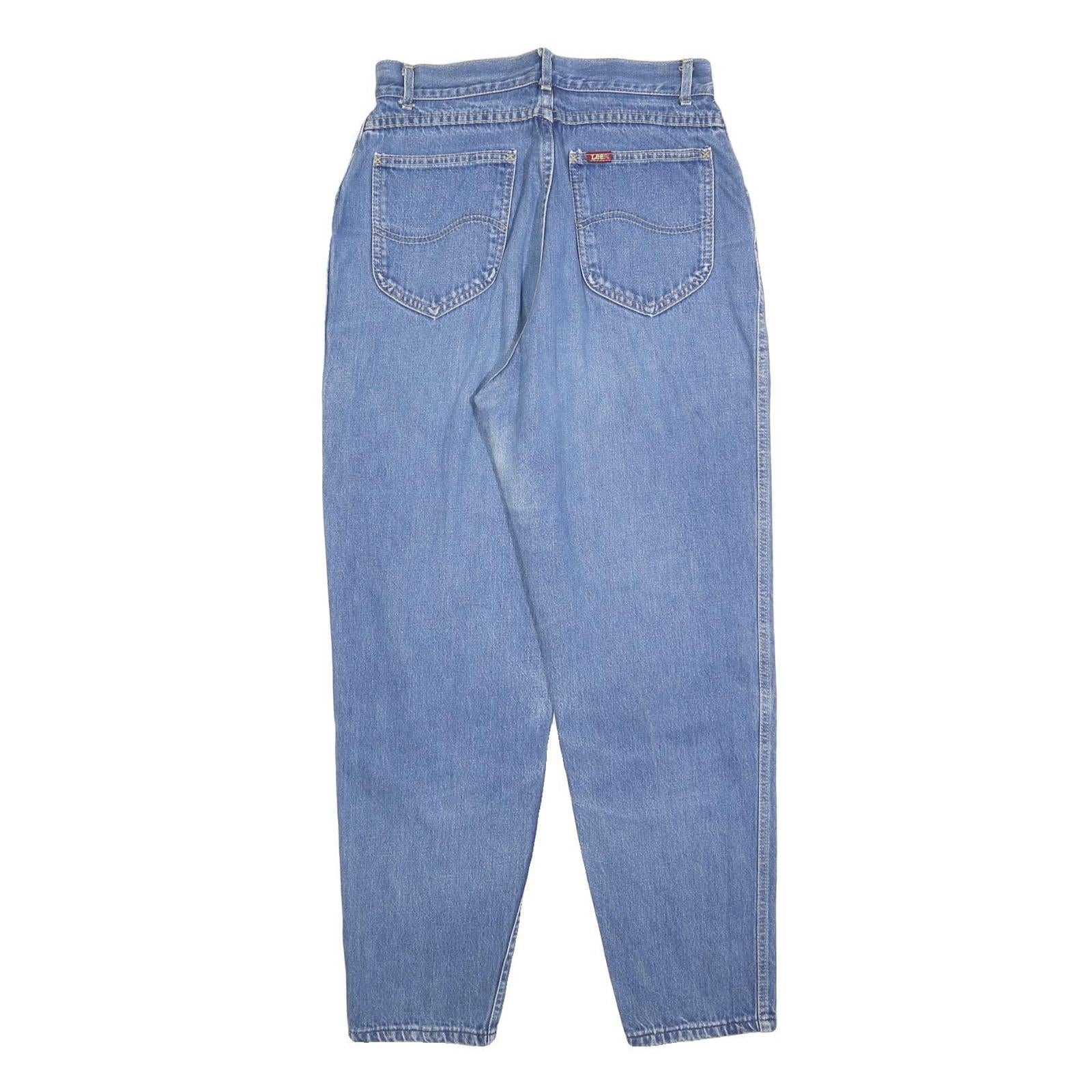 LEE Womens Blue Relaxed Straight Denim Medium W26 L29 Zip Jeans