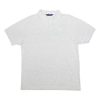 KAPPA Mens Grey Short Sleeve Plain Polo Shirt XL Cotton Casual Basic