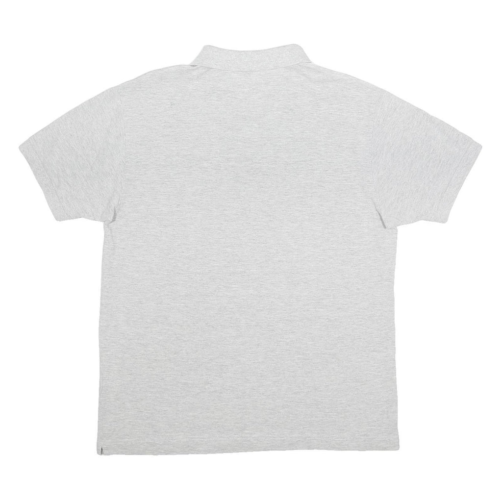 KAPPA Mens Grey Short Sleeve Plain Polo Shirt XL Cotton Casual Basic