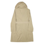 MICHAEL KORS Womens Beige Button Jacket M Polyester Blend Hooded Classic Trench