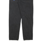 SICKO Womens Relaxed Black Denim Jeans W30 L31 Graffiti Print Cotton Blend Zip