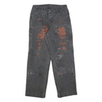 CARHARTT Womens Cotton Blend Black Relaxed Straight Trousers W28 L28 Durable