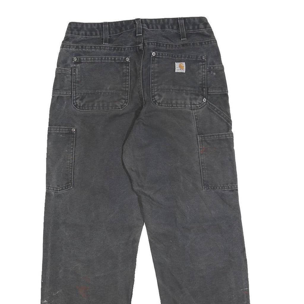 CARHARTT Womens Cotton Blend Black Relaxed Straight Trousers W28 L28 Durable