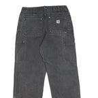CARHARTT Womens Cotton Blend Black Relaxed Straight Trousers W28 L28 Durable