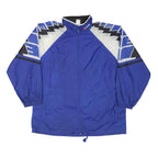 ERIMA Mens Blue Geometric Track Jacket XL Polyester Blend Zip