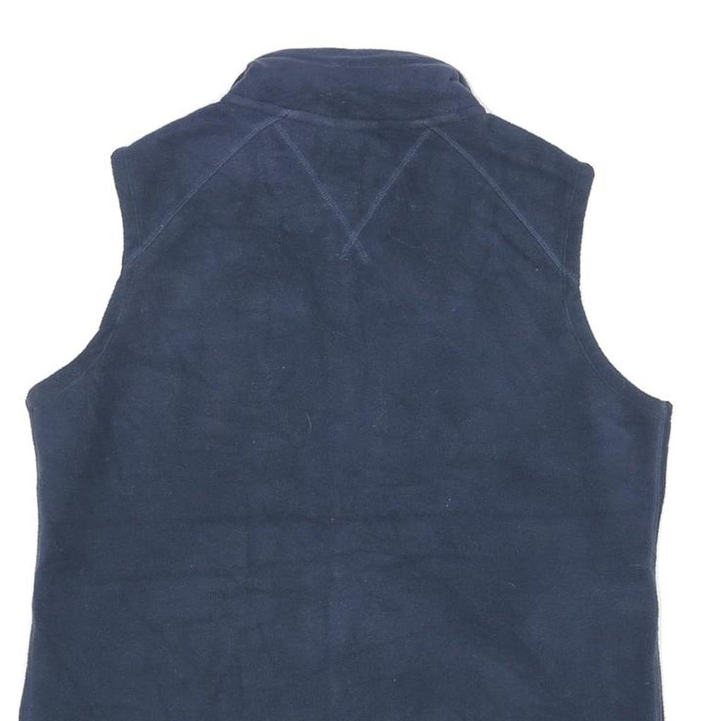TOMMY HILFIGER Mens Navy Blue Sleeveless Jacket S Polyester Plain Zip Casual