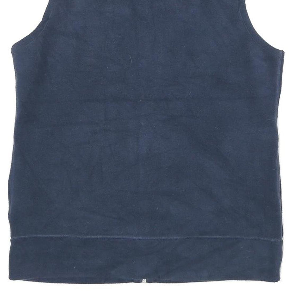 TOMMY HILFIGER Mens Navy Blue Sleeveless Jacket S Polyester Plain Zip Casual