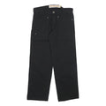 EXPLORE Womens Cotton Blend Black Relaxed Straight Trousers W33 L30 Casual Wear