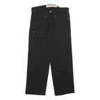 EXPLORE Womens Cotton Blend Black Relaxed Straight Trousers W33 L30 Casual Wear