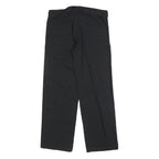 EXPLORE Womens Cotton Blend Black Relaxed Straight Trousers W33 L30 Casual Wear