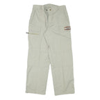 EIDER Mens Relaxed Off White Polyester Blend Zip Trousers W30 L29 Outdoor Cargo