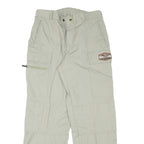 EIDER Mens Relaxed Off White Polyester Blend Zip Trousers W30 L29 Outdoor Cargo