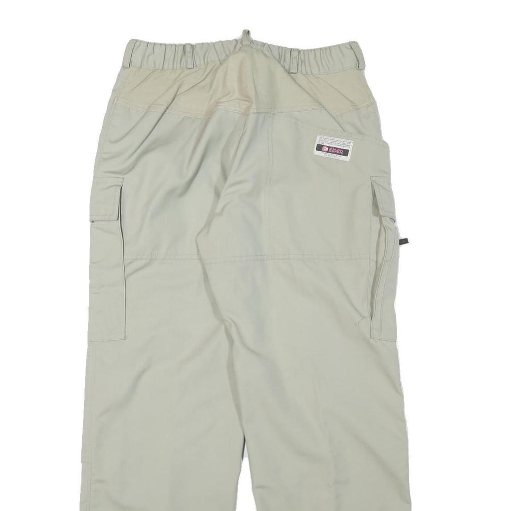 EIDER Mens Relaxed Off White Polyester Blend Zip Trousers W30 L29 Outdoor Cargo