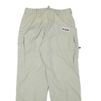 EIDER Mens Relaxed Off White Polyester Blend Zip Trousers W30 L29 Outdoor Cargo