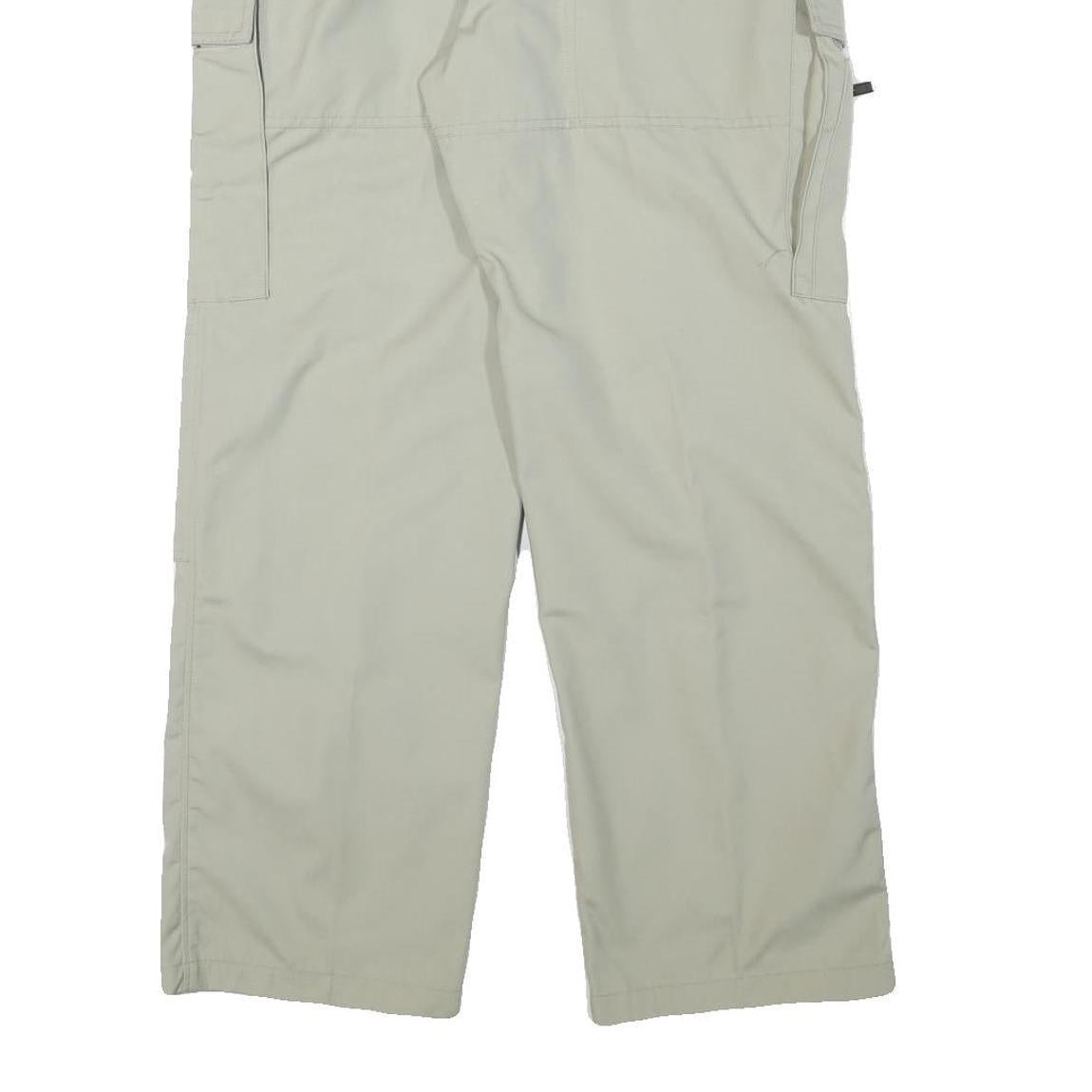 EIDER Mens Relaxed Off White Polyester Blend Zip Trousers W30 L29 Outdoor Cargo