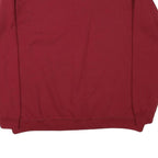 GILDAN Mens Red Crew Neck L Basic Plain Cotton Blend Sweatshirt