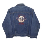 HARD ROCK CAFE Mens Blue Denim Button Jacket S Save The Planet Orlando